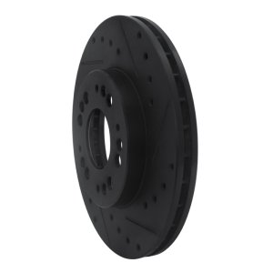 Dodge STEALTH Brake Rotor (1) - Front Right - R1 Concepts - Drilled & Slotted - Black - `91-`04